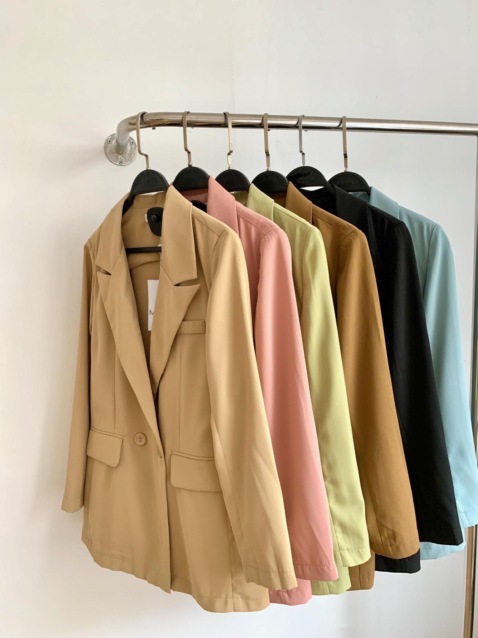 Áo Blazer cổ V 1 lớp