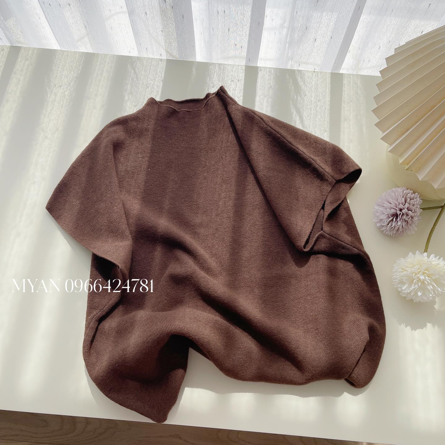 Áo len cổ 3p tay cánh dơi( 0030)