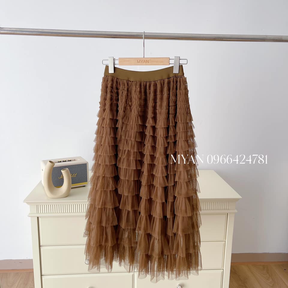 Chân váy xếp tầng 2 lớp( 907)