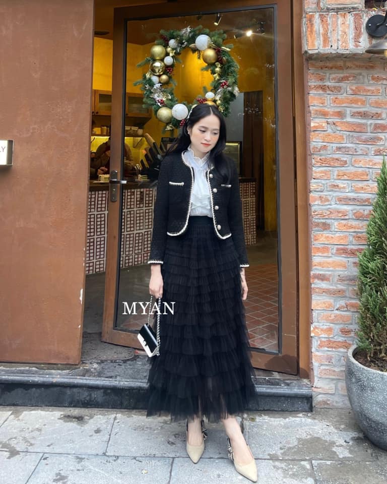 Chân váy xếp tầng 2 lớp( 907)