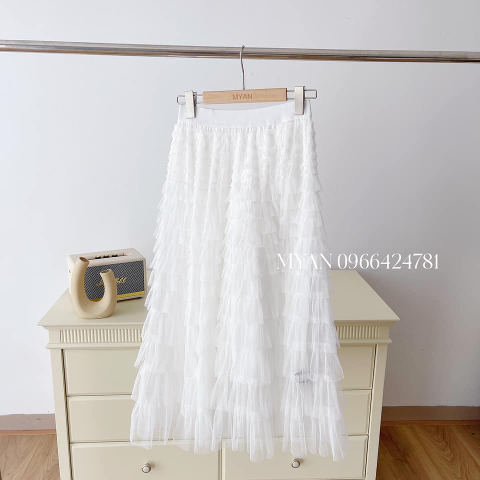 Chân váy xếp tầng 2 lớp( 907)