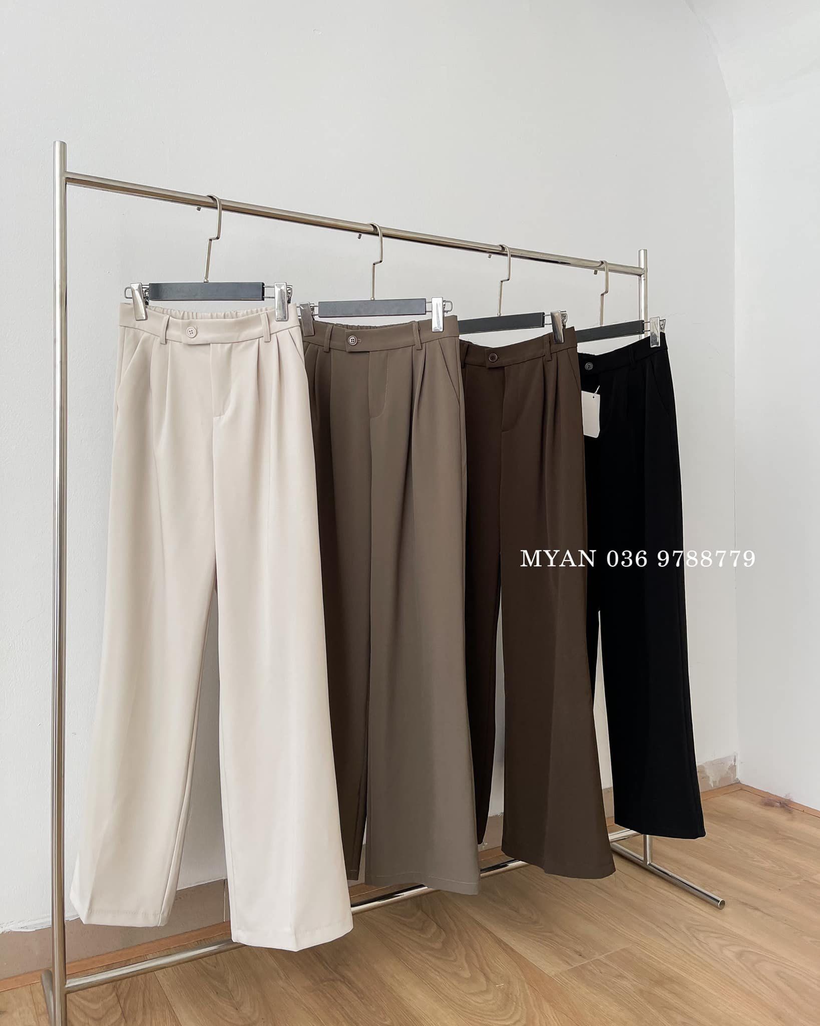 Quần culottes chun sau 2 cúc Chunxi (8503)