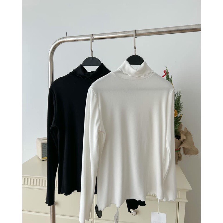 Áo len giữ nhiệt xoăn viền cổ 5p( 2292)