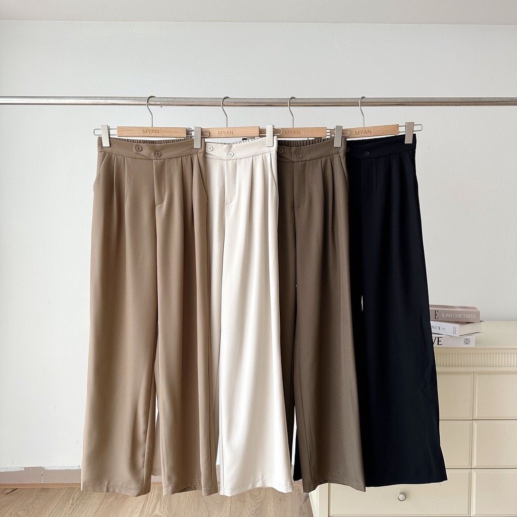 Quần culottes cạp 2 cúc chun sau( 5201)