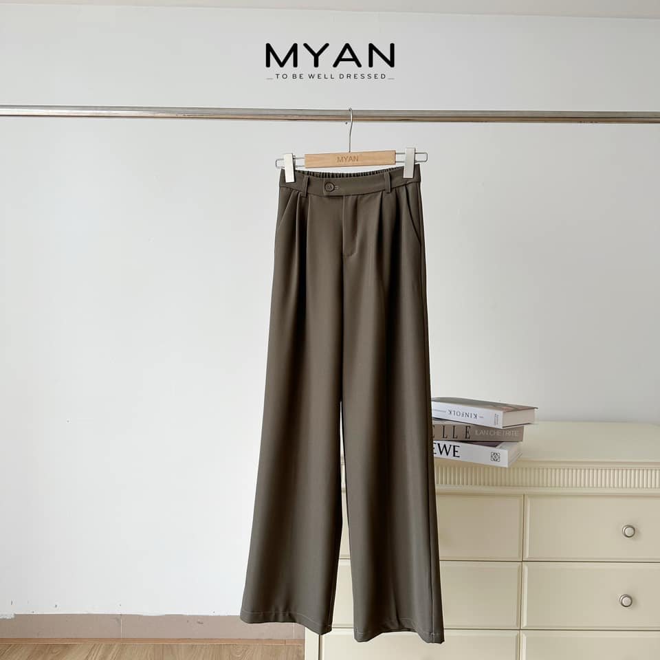 Quần culottes chun sau 2 cúc Chunxi (8503)