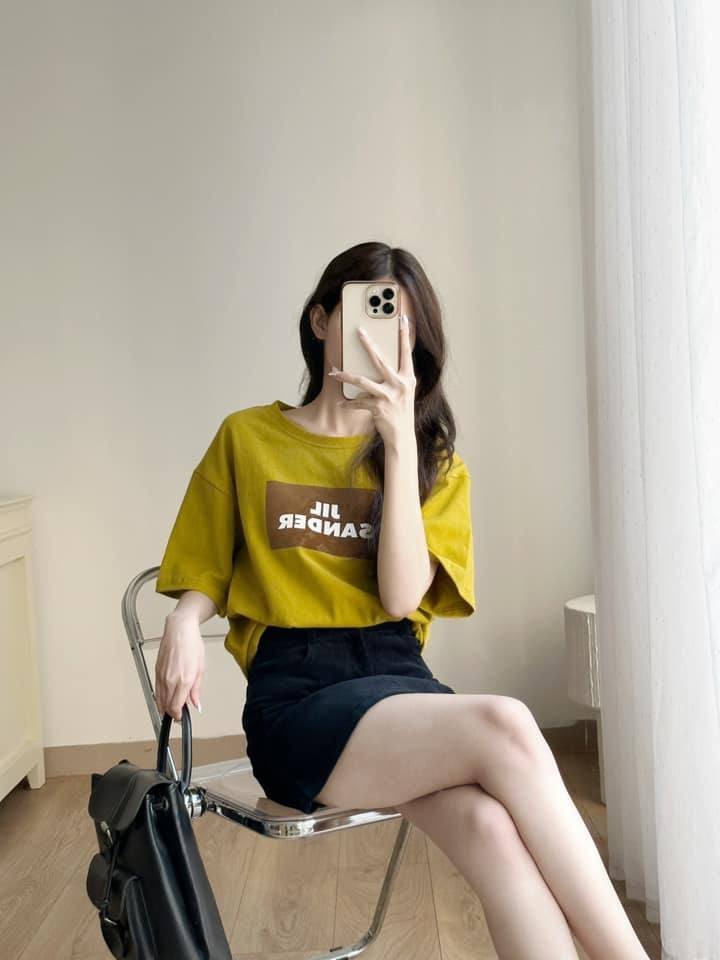 Áo phông cổ tròn cộc tay JIL SANDER