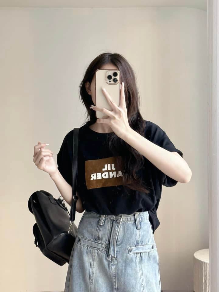 Áo phông cổ tròn cộc tay JIL SANDER