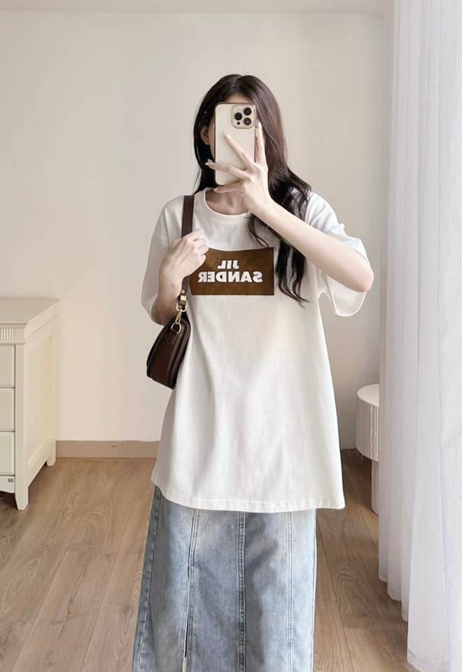 Áo phông cổ tròn cộc tay JIL SANDER