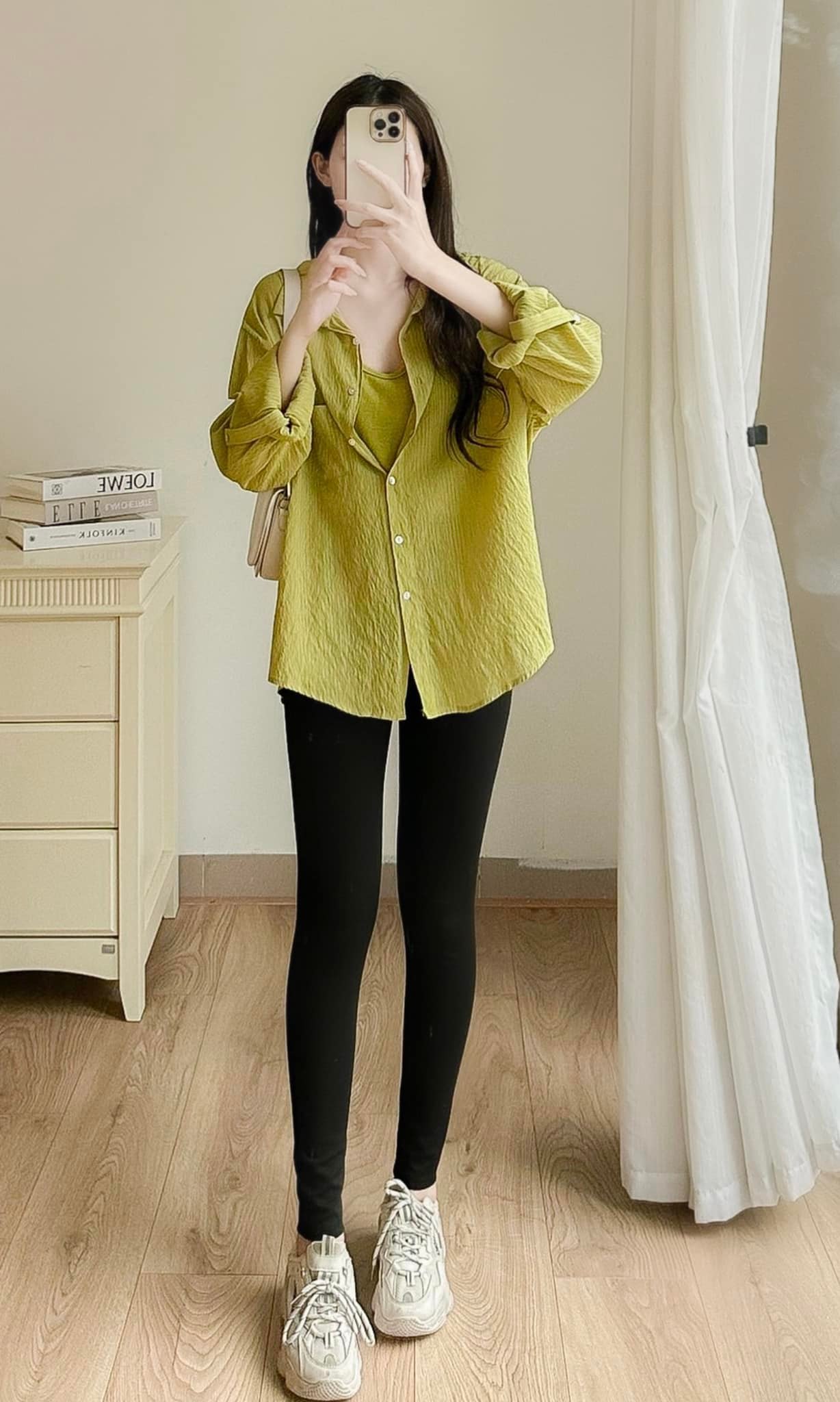Quần legging ống côn cạp chun