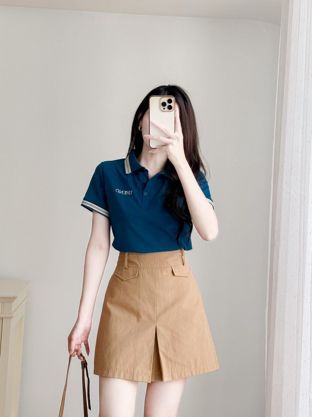 Chân váy chữ A 2 nắp túi