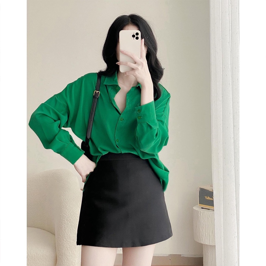 Sơ mi lụa cổ đức tay 2 cúc