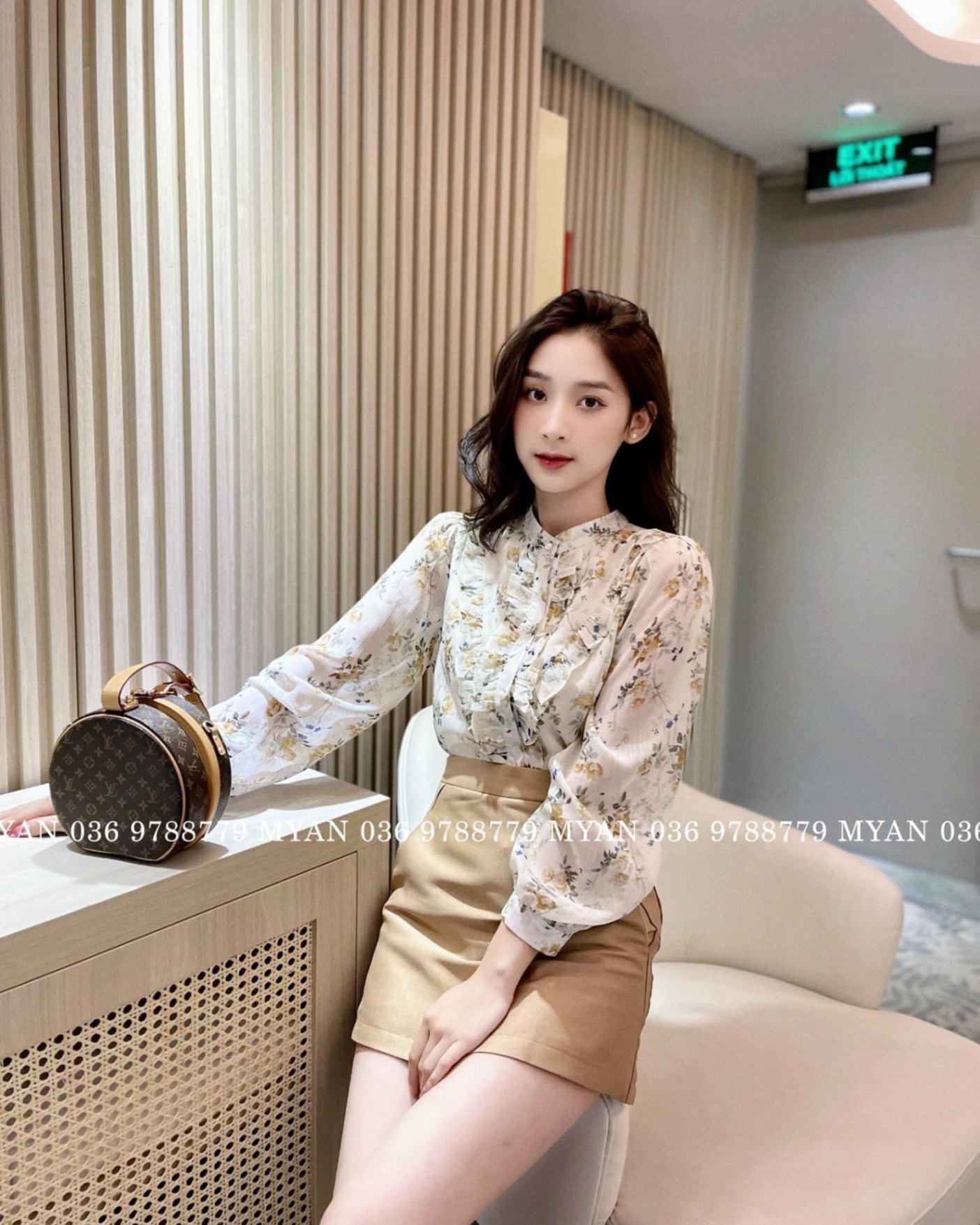 Chân váy chữ A tafta lót quần