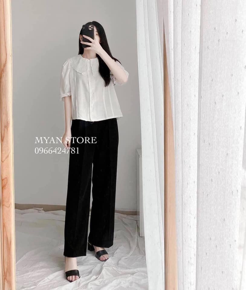 Quần culottes 1 cúc cạp chun sau Chunxi( 2002)
