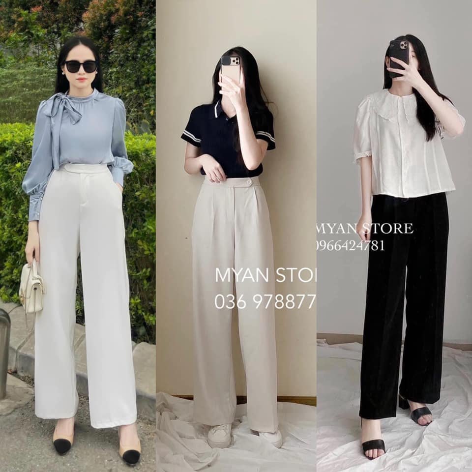 Quần culottes 1 cúc cạp chun sau Chunxi( 2002)