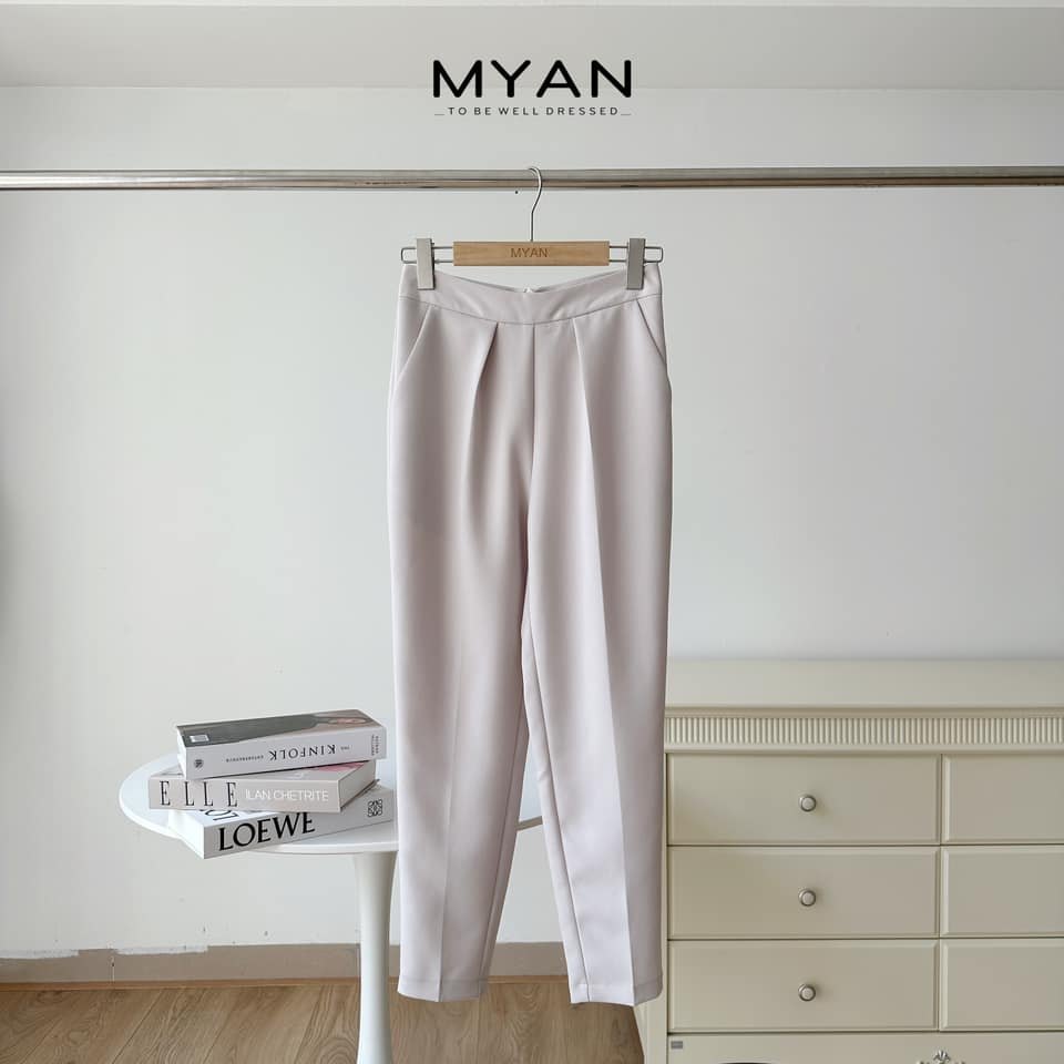 Quần baggy 1 ly khóa sau