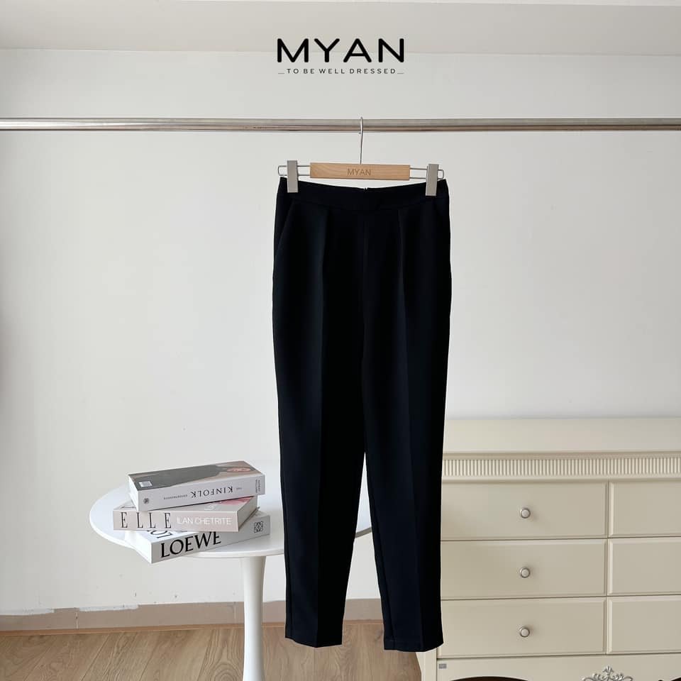 Quần baggy 1 ly khóa sau