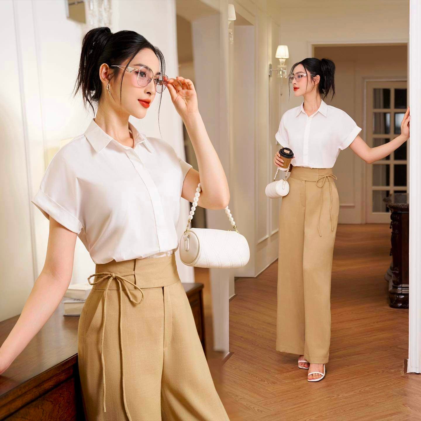 Quần thô đũi buộc dây