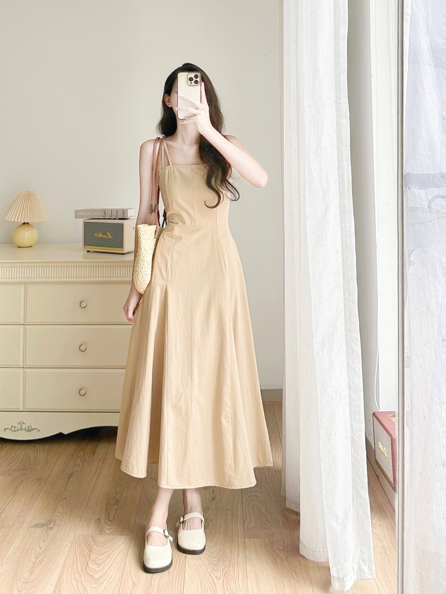 Váy thô kaki dáng A