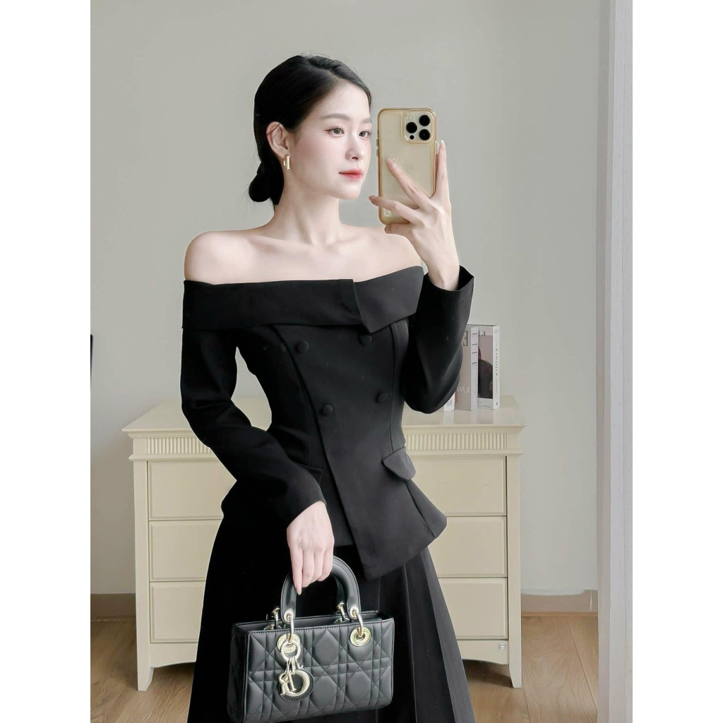 Áo trễ vai dáng balzer