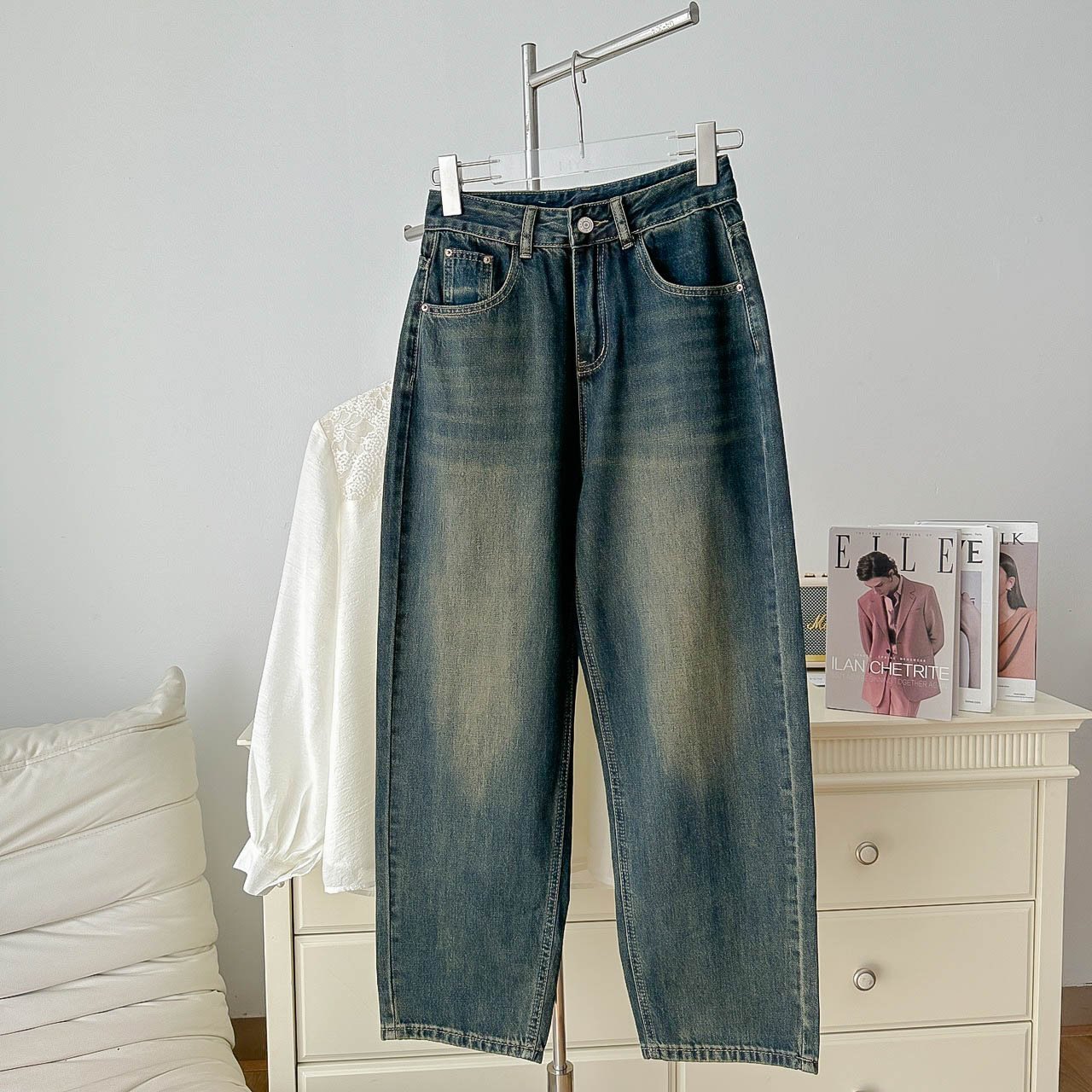 Quần Jean ống baggy SiSi (5690)