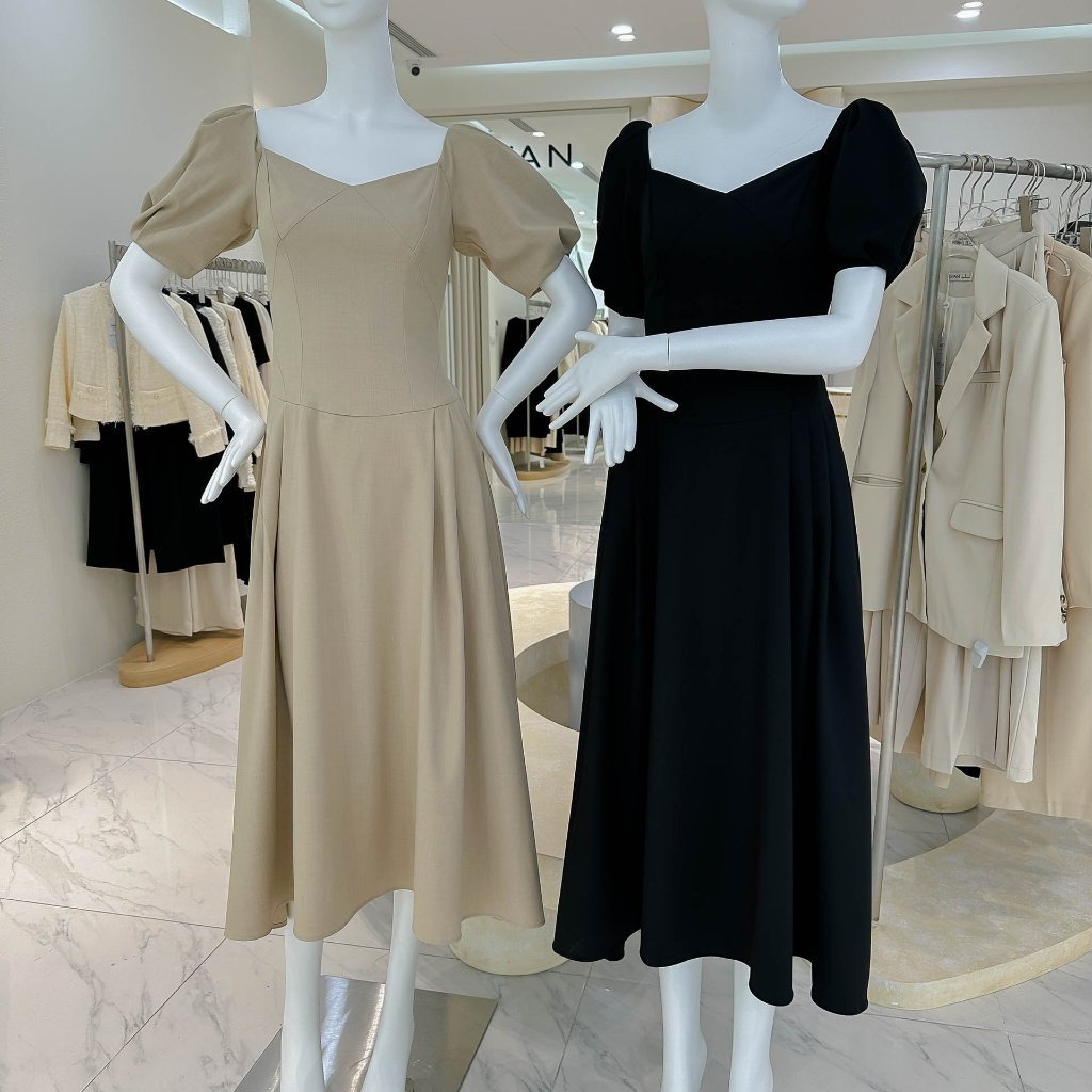 Váy trễ eo xếp ly hông