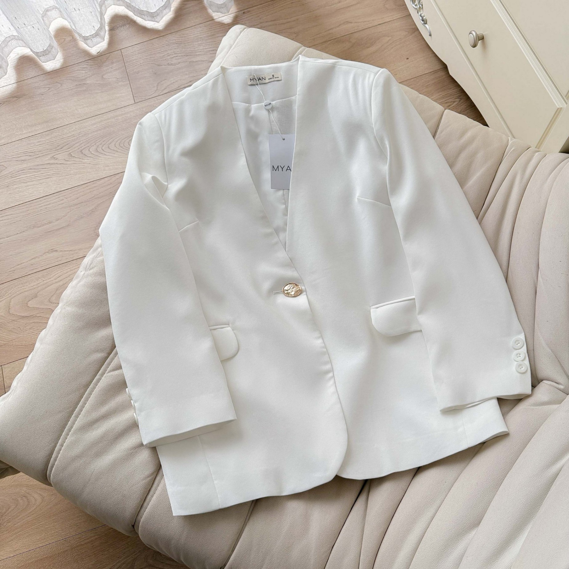Áo khoác vest không cổ