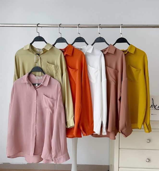 Sơ mi lụa cổ đức đuôi tôm.