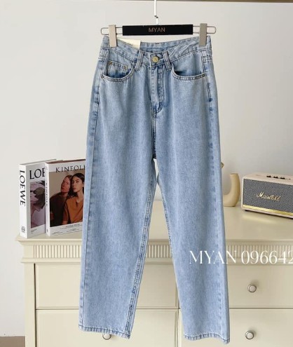 Quần baggy jean trơn Fanegu (3500).