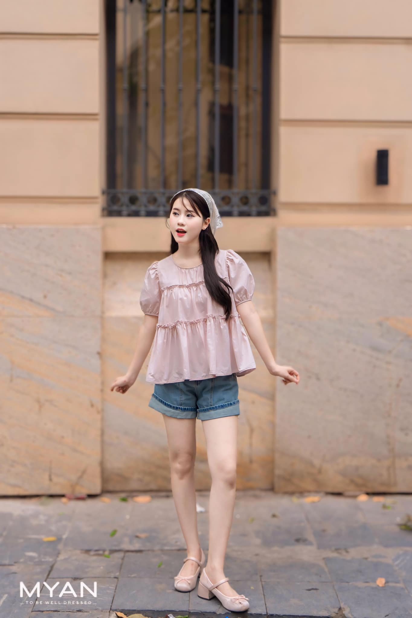 Quần sooc chun sườn kèm đai (5273)