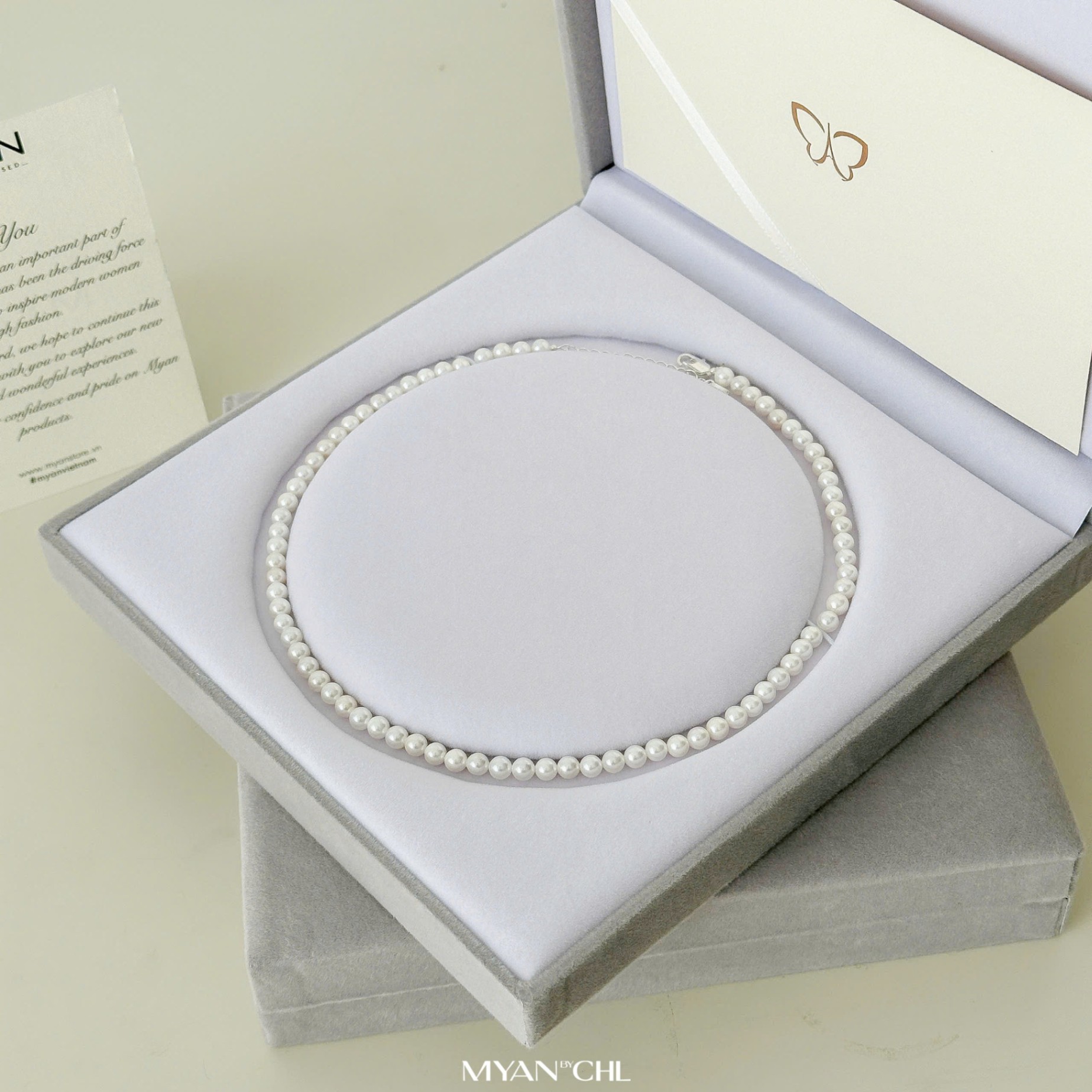 Vòng cổ ngọc trai 5mm (HGCH1001)