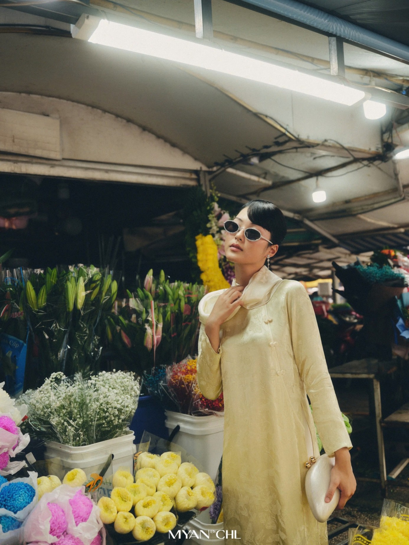 Áo dài lụa gấm Diệp Vi, An Vi