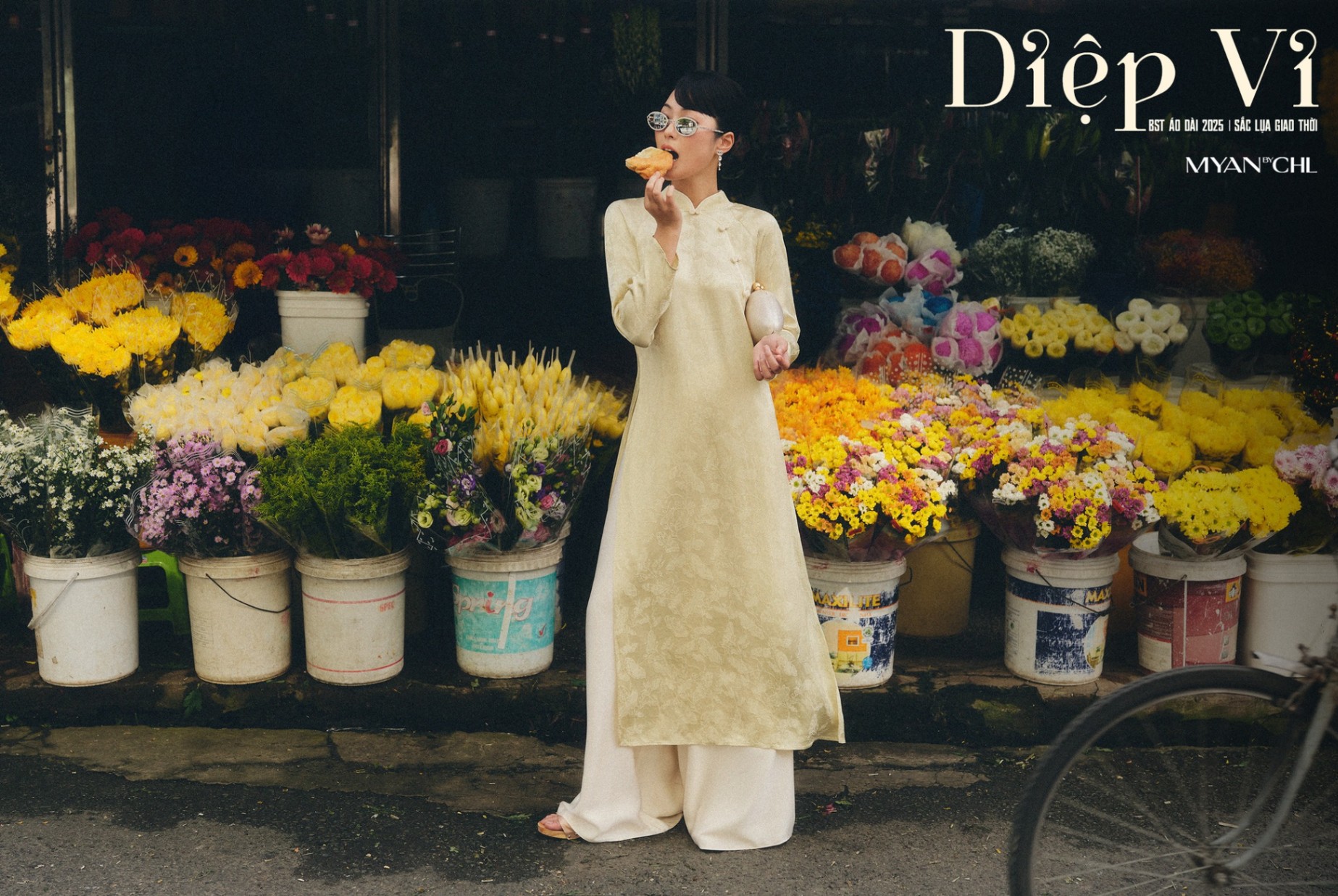 Áo dài lụa gấm Diệp Vi, An Vi