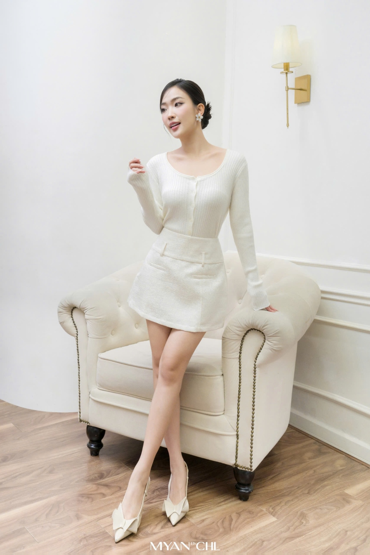 Chân váy tafta sần dáng A