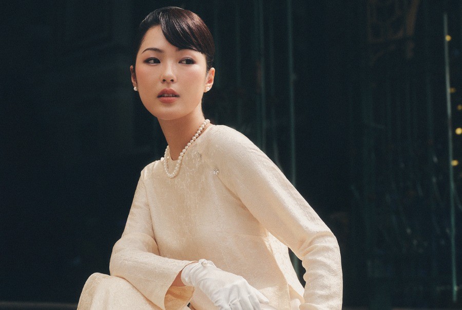 Áo dài lụa tơ tằm Thanh Dĩnh