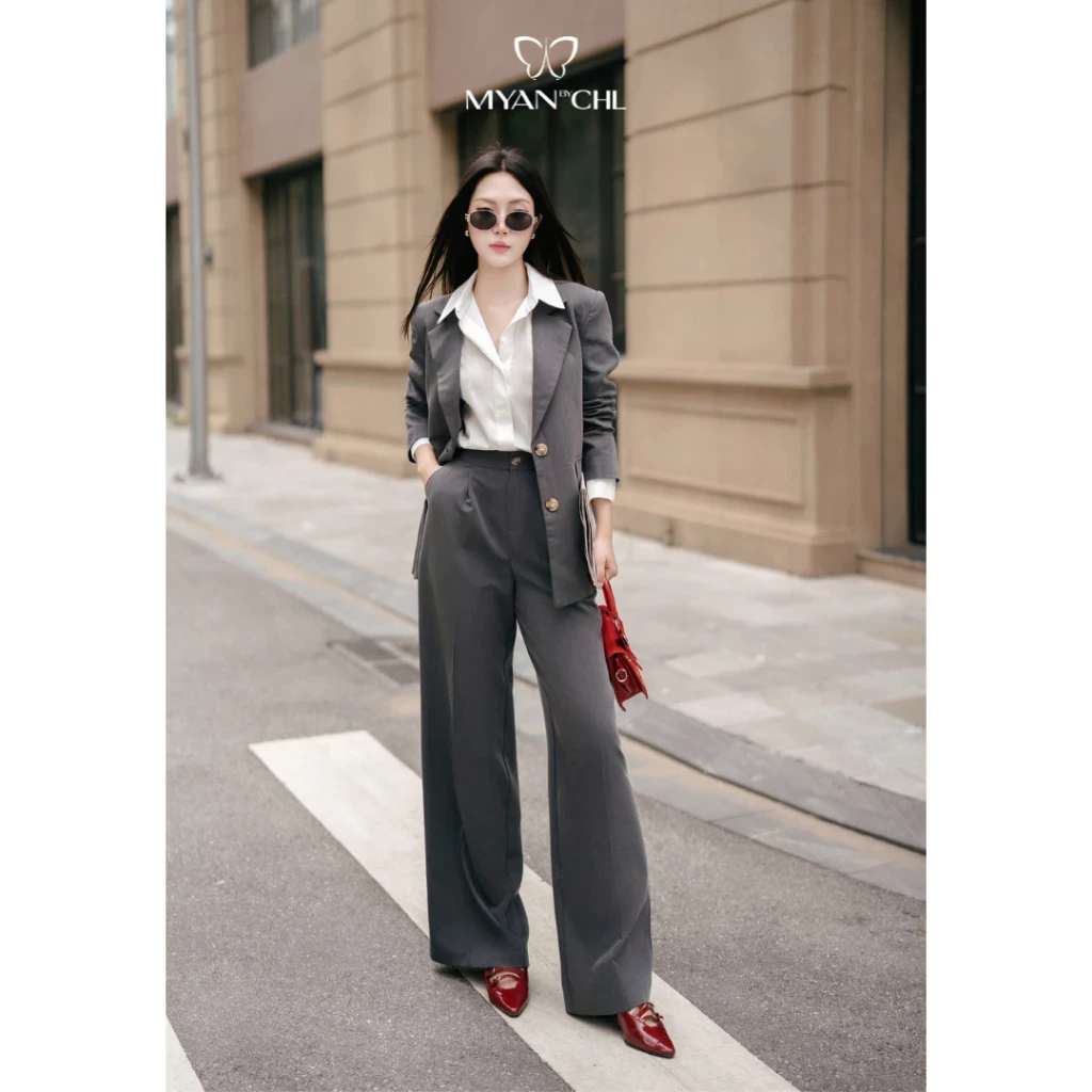 Áo khoác vest cúc đồi mồi