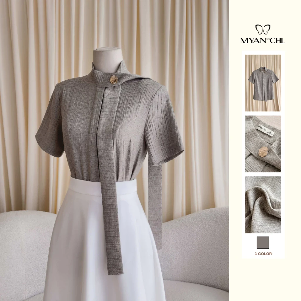 Áo ngắn tay dây cổ dài