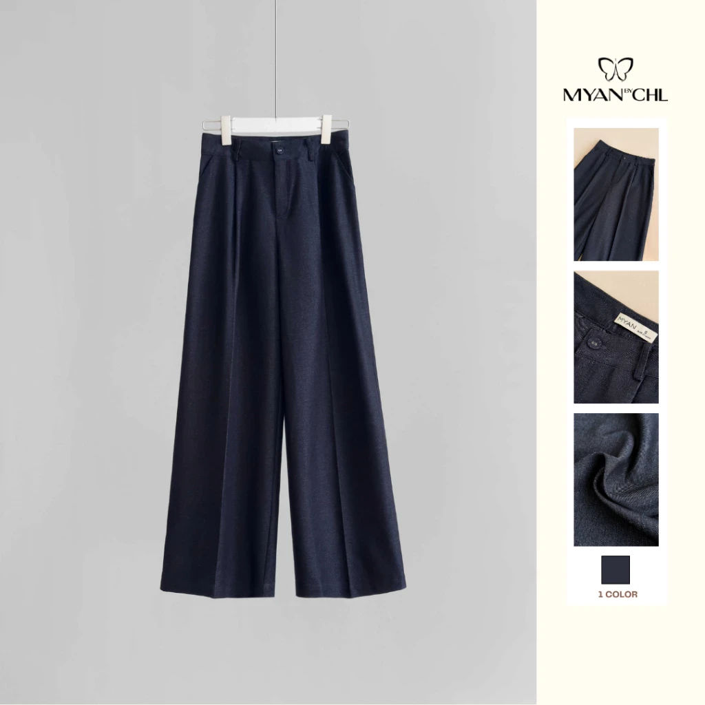 Quần giả jeans dáng dài ống xuông