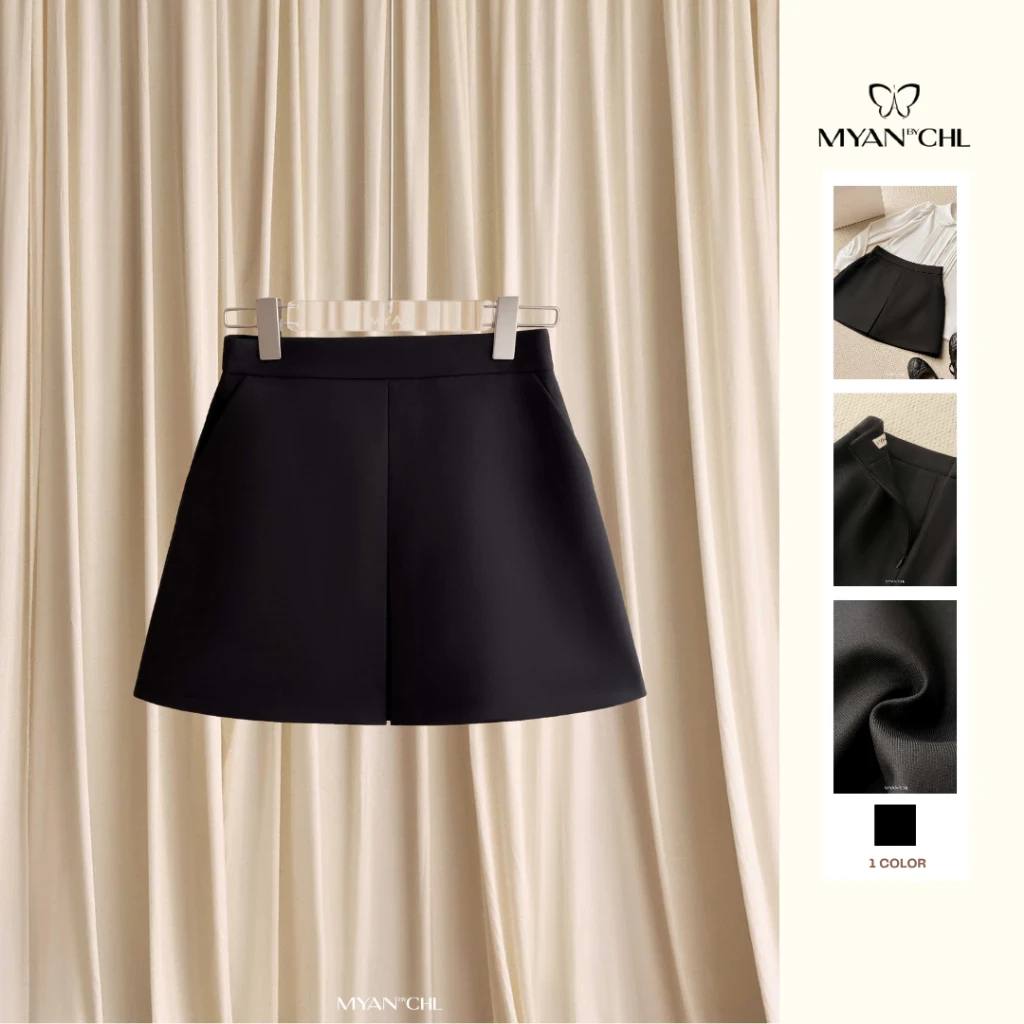 Chân váy dáng A ngắn 1 ly súp