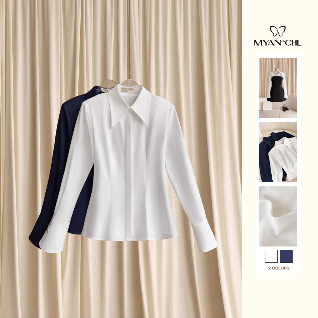 Áo sơ mi thô dài tay dáng ôm