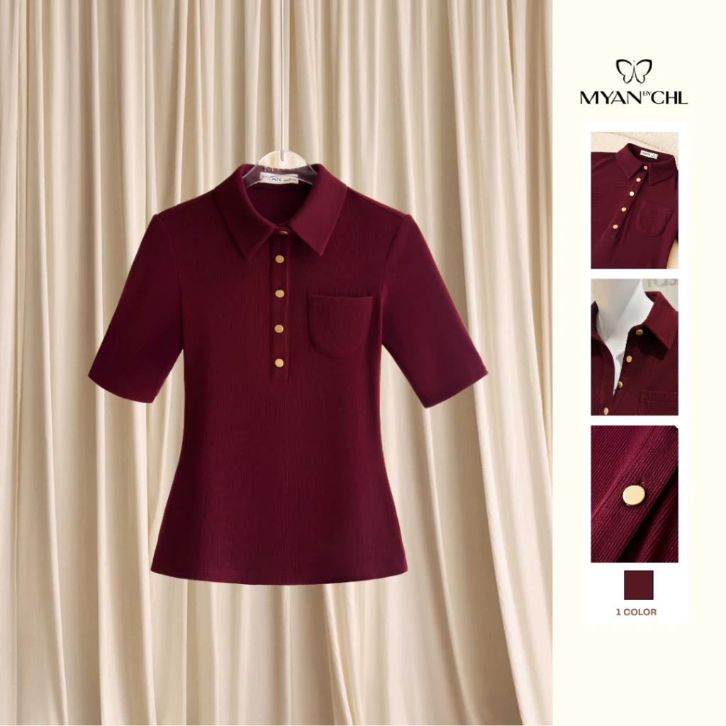 Áo polo tay lửng túi ngực