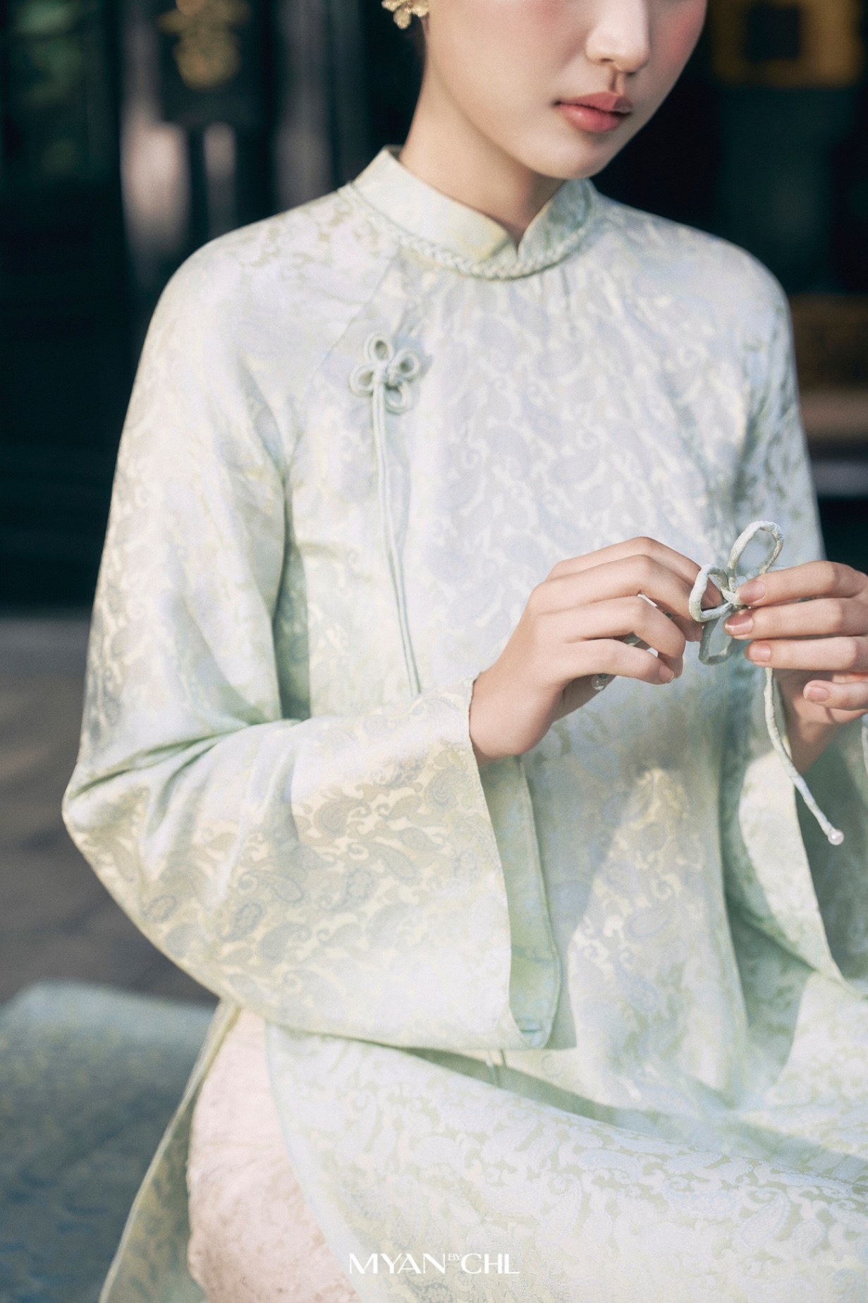 Áo dài lụa Du Diệp