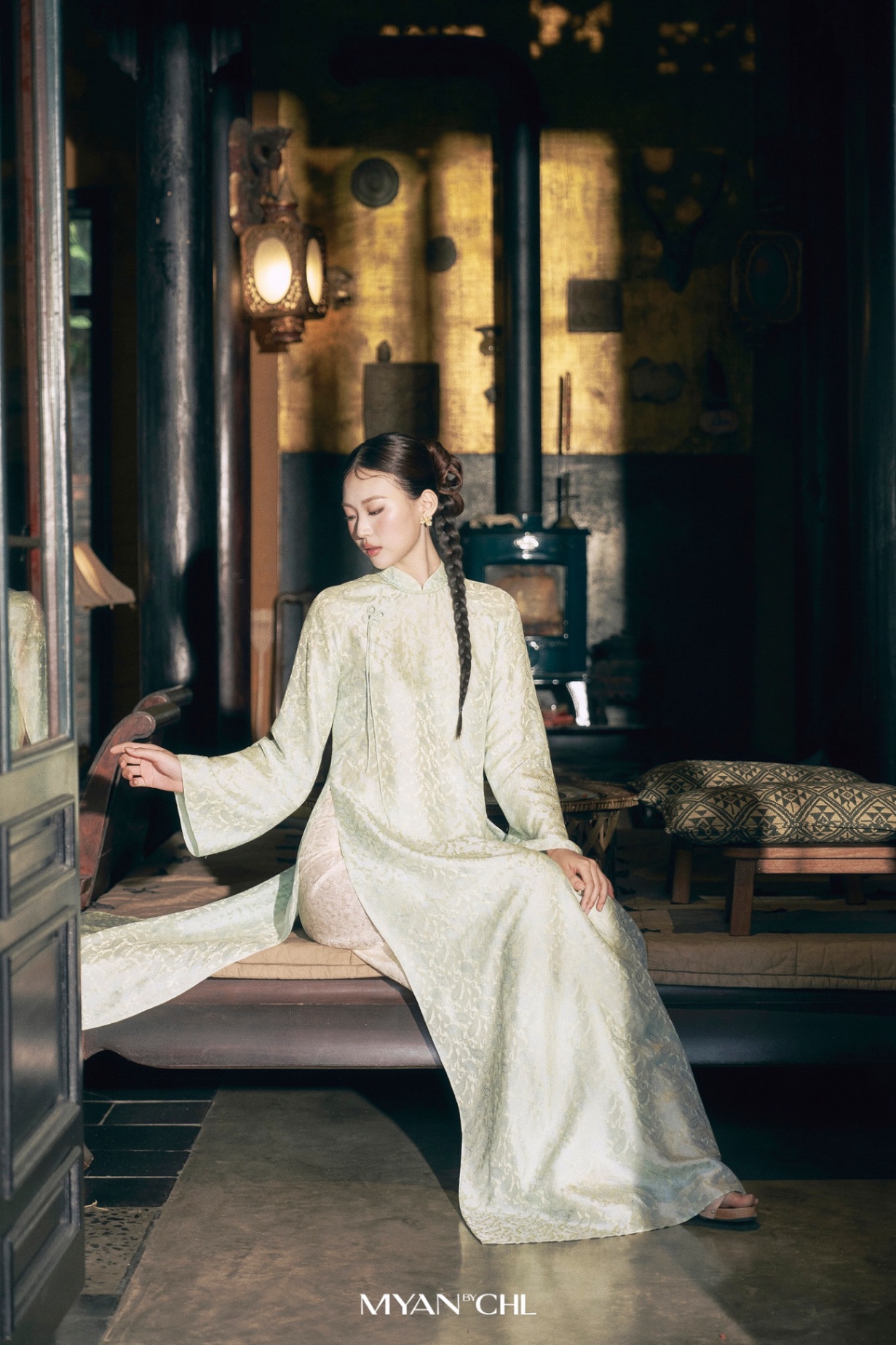 Áo dài lụa Du Diệp