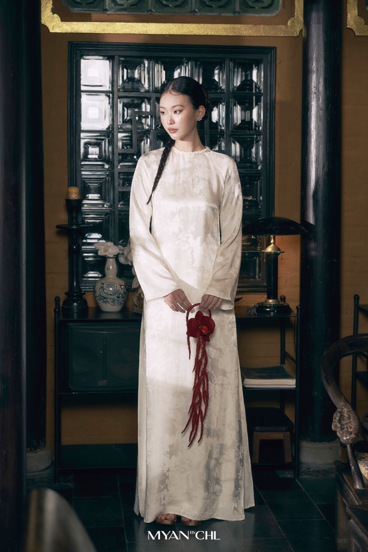 Áo dài lụa Khởi Diệp