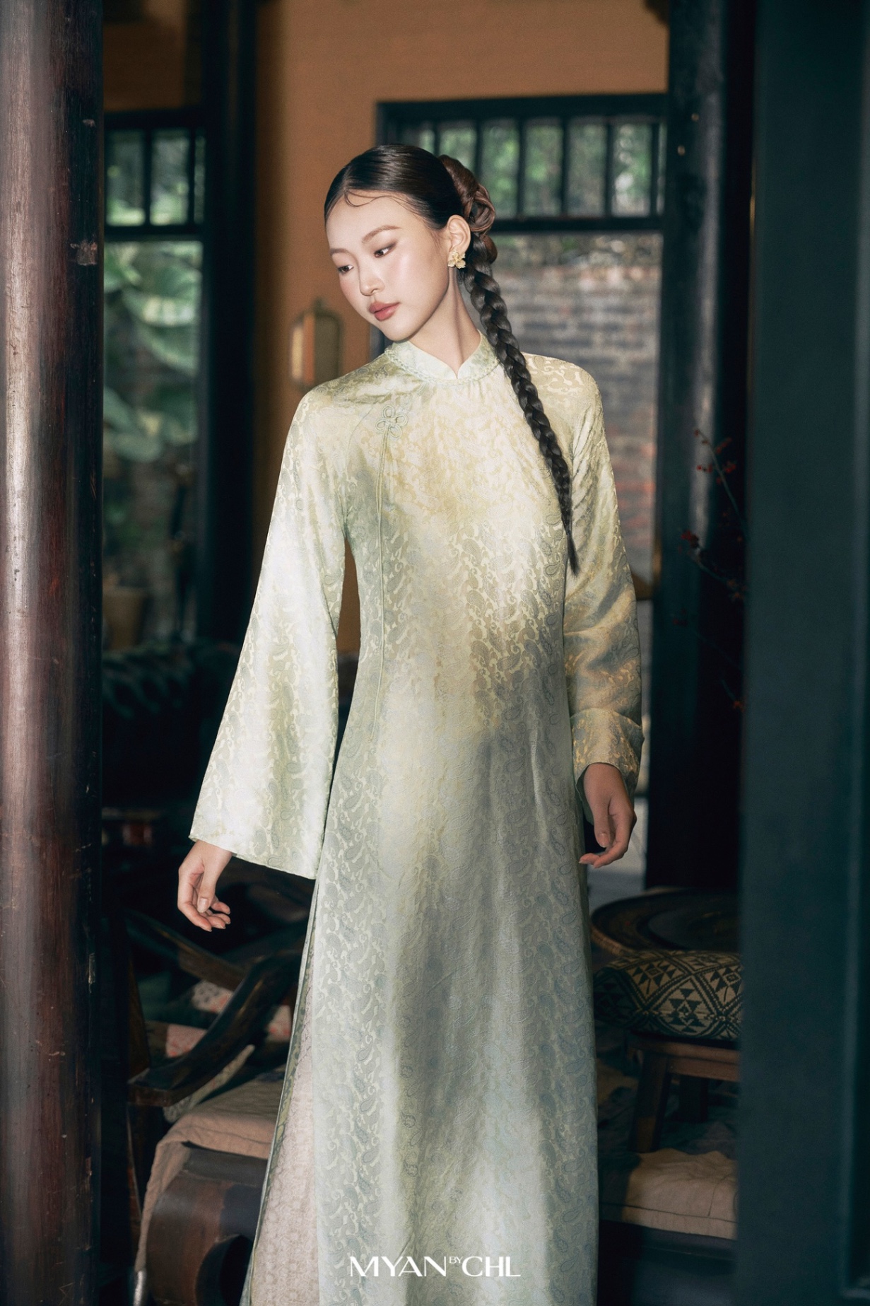 Áo dài lụa Du Diệp