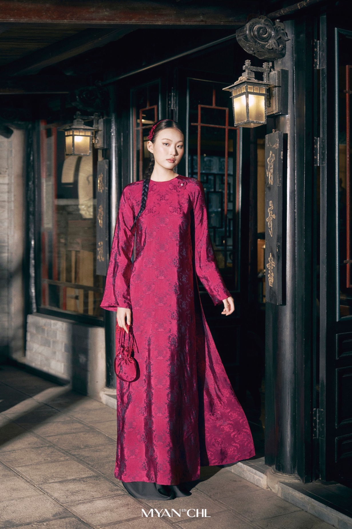Áo dài lụa thịnh diệp