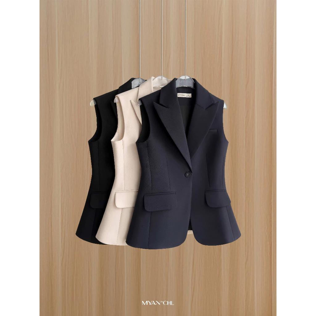 Áo Blazer sát nách cổ bẻ ve