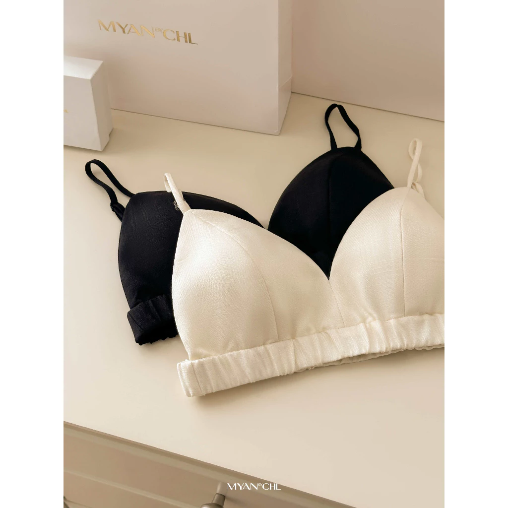 Áo bra linen đai lưng chun
