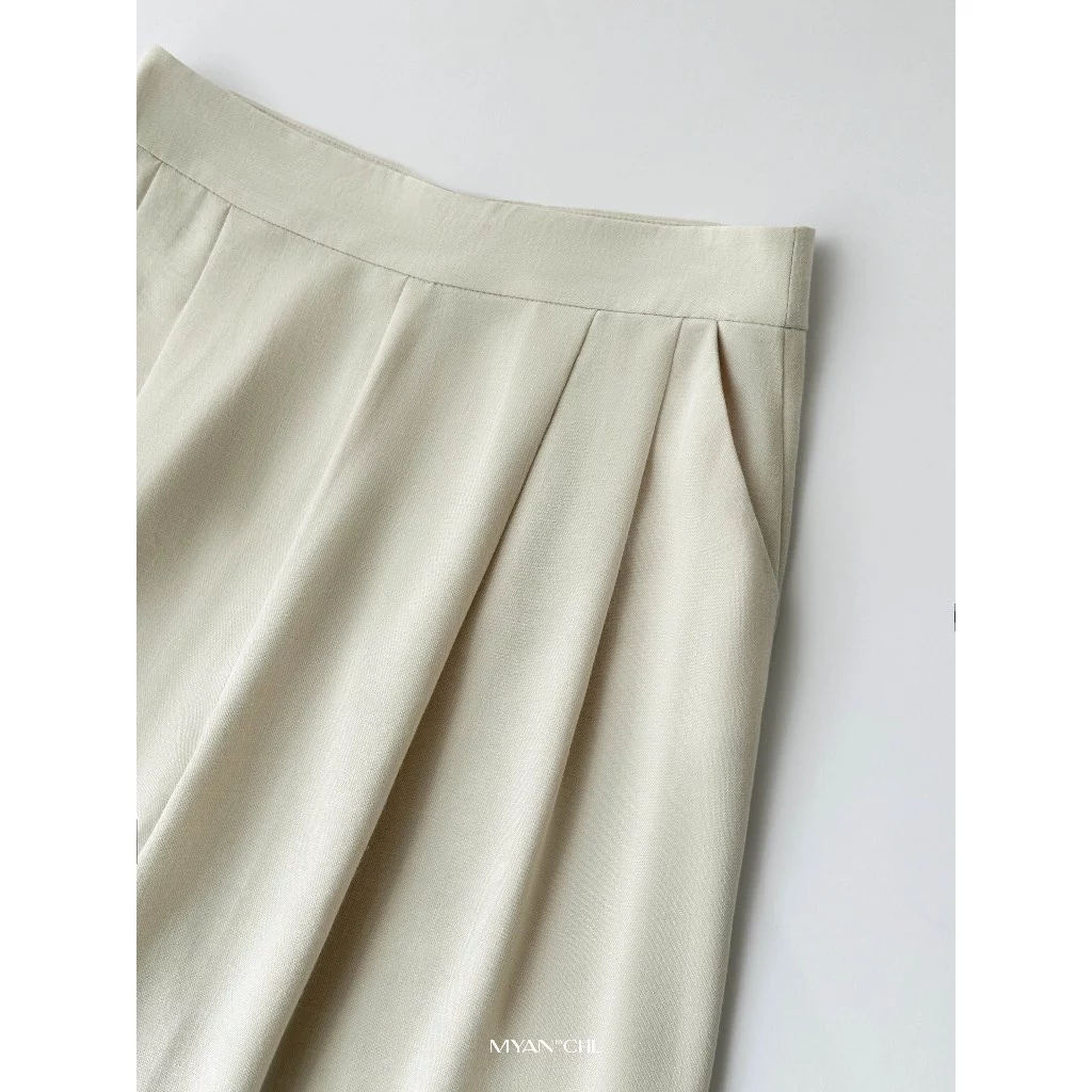 Áo linen vai chờm có dây lưng rời