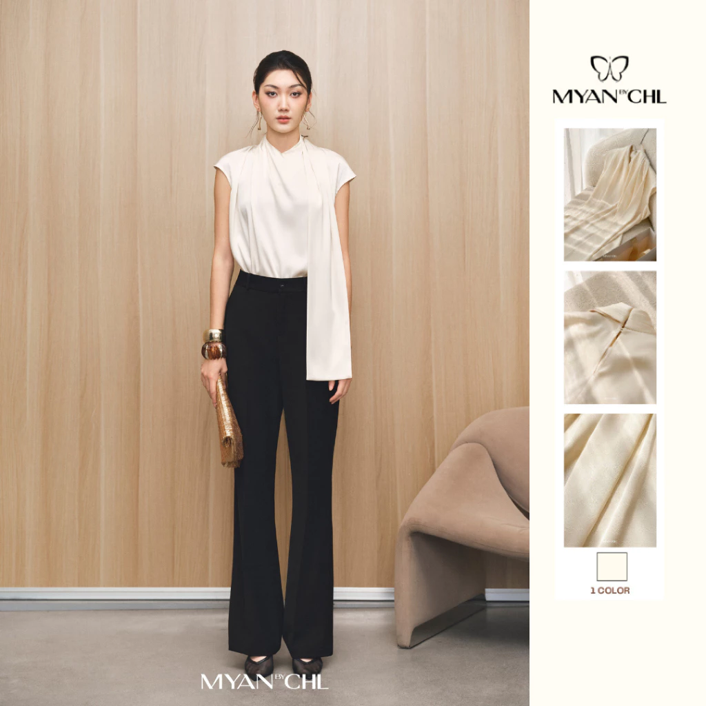 Áo lụa sát nách vạt dây dài