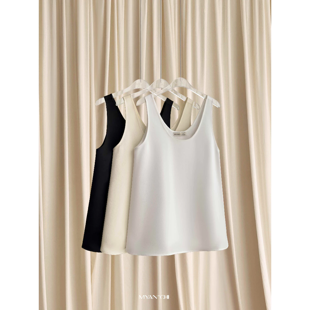 Áo sát nách cổ U dáng rộng